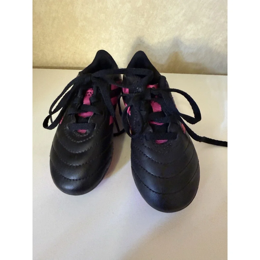 adidas Youth Soccer Cleats Black Pink 10K US Size Soccer Footwear for Youth - Picture 2 of 8